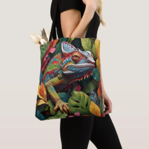 Lizard Leaves & Colour Tote Bag