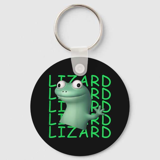 Lizard Lizard Lizard Funny Meme _1  Key Ring (Front)