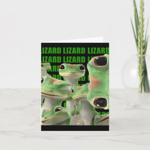 Lizard Lizard Lizard Funny Meme (2 Side) _1  Card