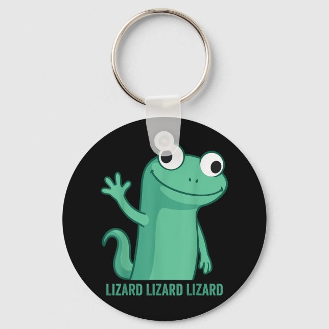 Lizard Lizard Lizard Funny Meme Men Women  Key Ring (Front)
