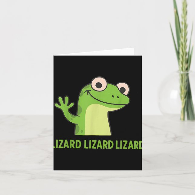 Lizard Lizard Lizard Funny Weirdcore Animal Meme G Card (Front)