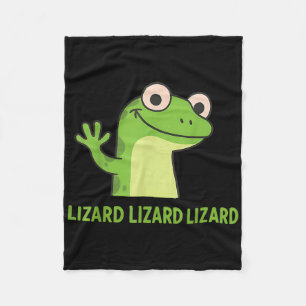 Lizard Lizard Lizard Funny Weirdcore Animal Meme G Fleece Blanket
