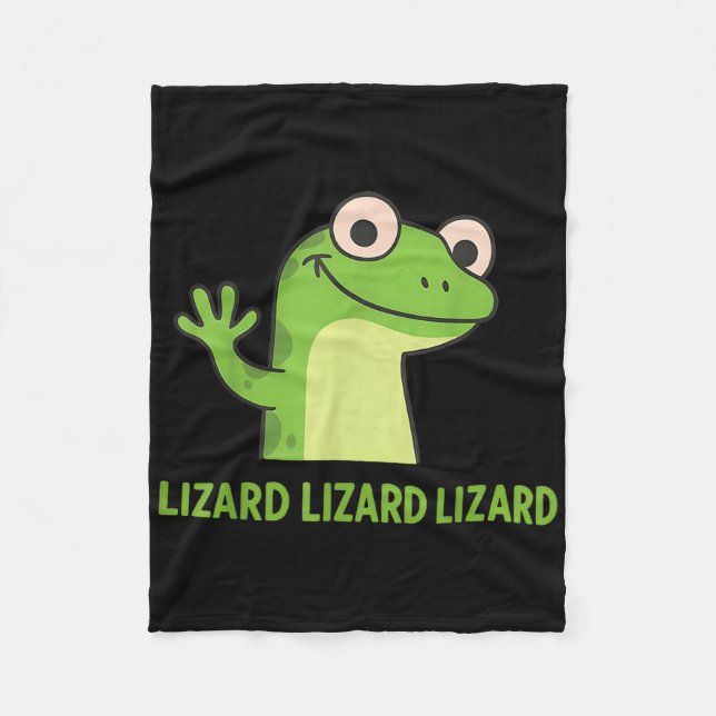 Lizard Lizard Lizard Funny Weirdcore Animal Meme G Fleece Blanket (Front)