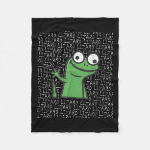 Lizard Lizard Lizard Funny Weirdcore Animal Meme G Fleece Blanket