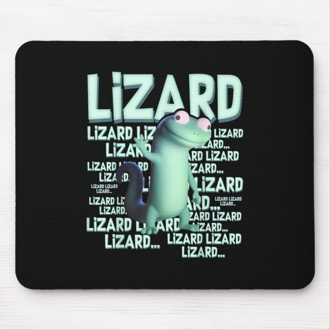 Lizard Lizard Lizard Funny Weirdcore Meme Viral Tr Mouse Pad (Front)