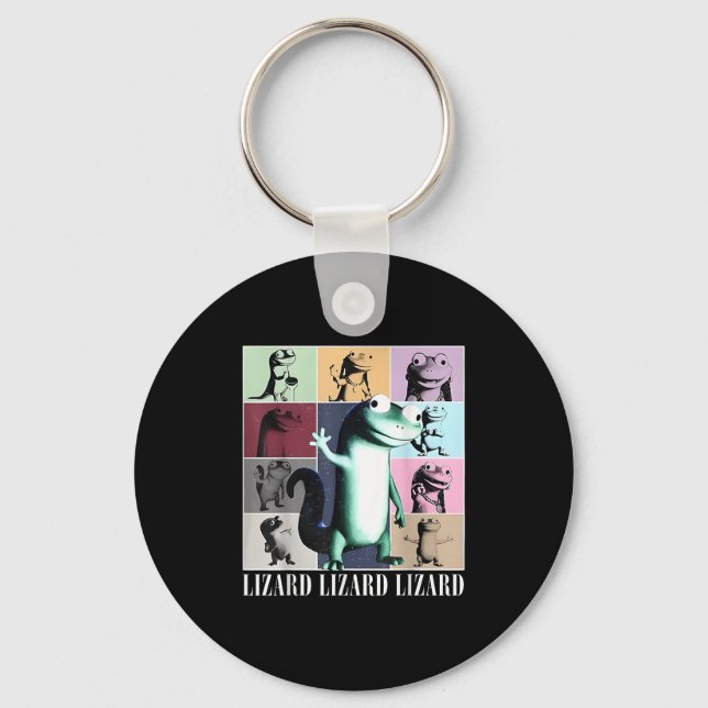 Lizard Lizard Lizard Meme Vintage Funny  Key Ring (Front)