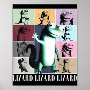 Lizard Lizard Lizard Meme Vintage Funny  Poster