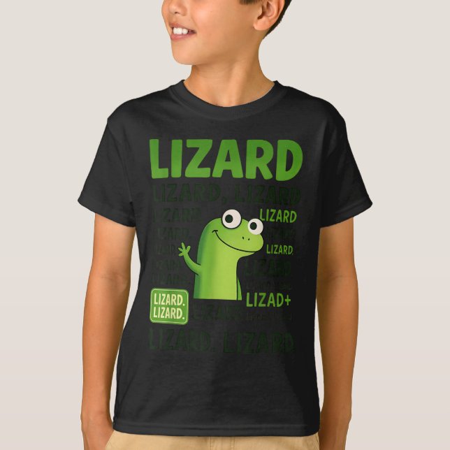 Lizard Lizard Lizard Shirt Funny Weirdcore Animal  (Front)