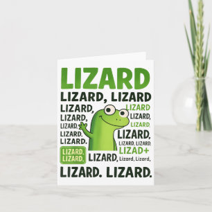 Lizard Lizard Lizard Shirt Funny Weirdcore Animal  Card