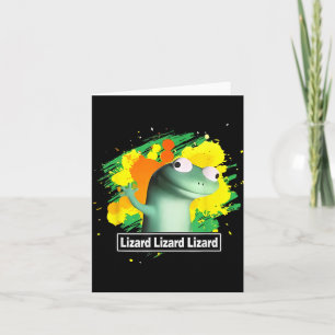 Lizard Lizard Lizard Shirt Funny Weirdcore Animal Card
