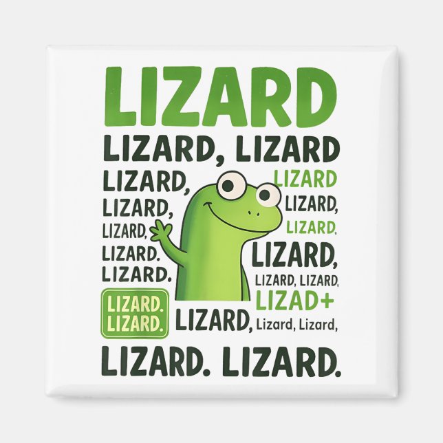 Lizard Lizard Lizard Shirt Funny Weirdcore Animal  Magnet (Front)