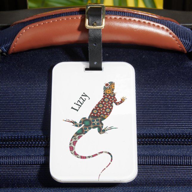 Lizard Luggage Tag (Front Insitu 2)