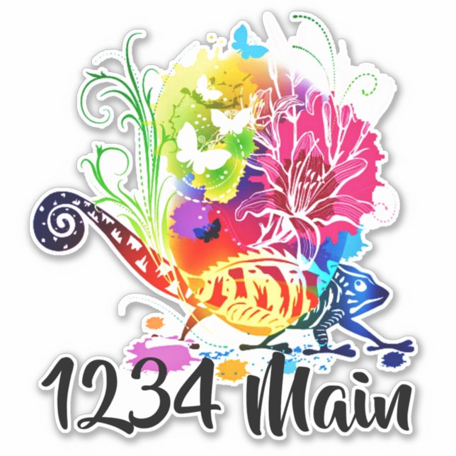 Lizard mailbox sticker (Front)