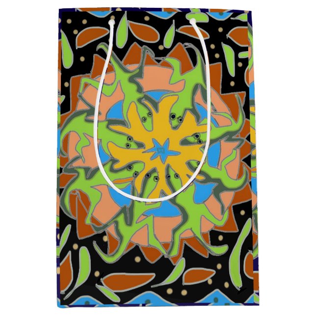 Lizard Mandala Medium Gift Bag (Front)