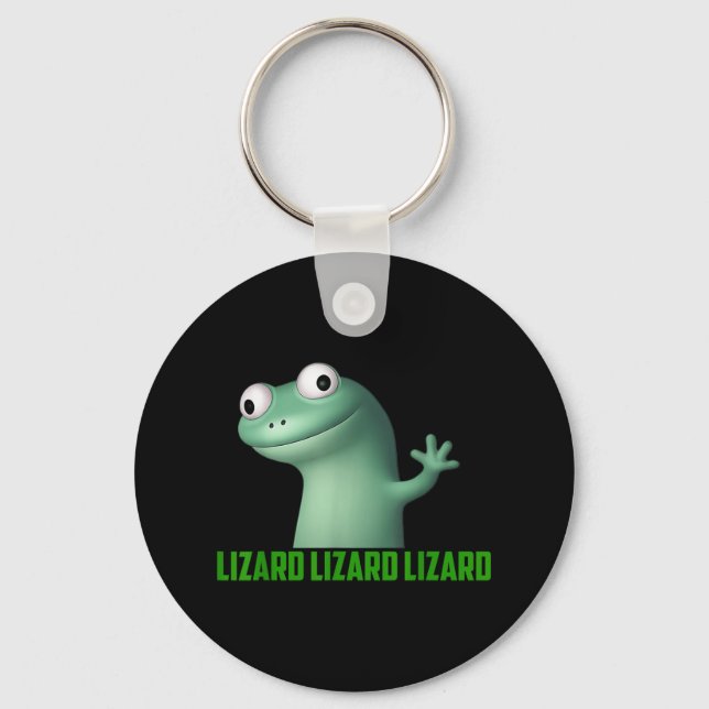 Lizard Meme Lizard Lizard Lizard Funny Graphic  Key Ring (Front)