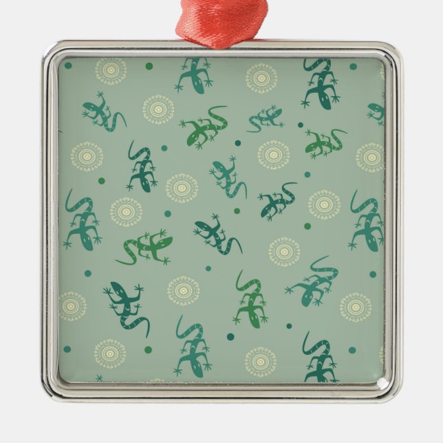 Lizard Metal Tree Decoration (Front)