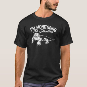 Lizard Monitoring The Situation Reptile Herpetolog T-Shirt