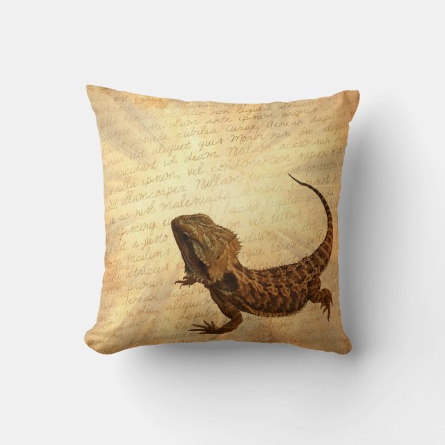 Lizard on a letter cushion (Front)