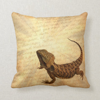 Lizard on a letter cushion