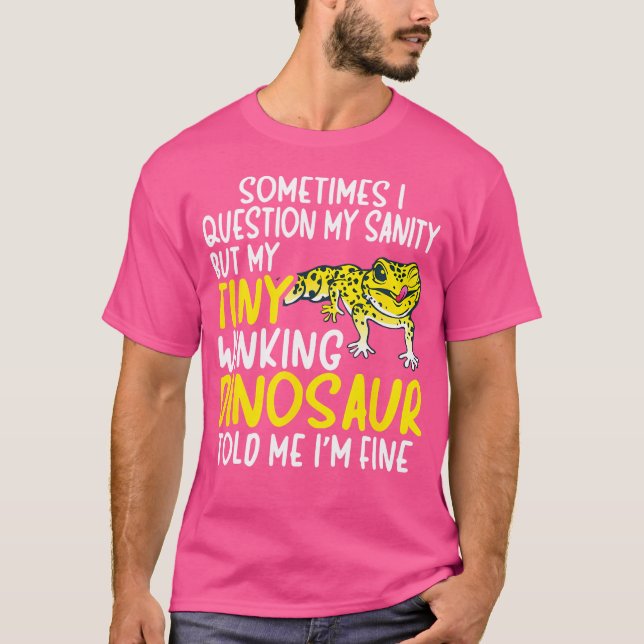 Lizard Reptile Herpetologist Leopard Gecko T-Shirt (Front)