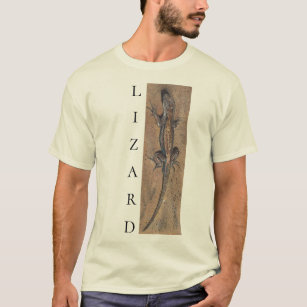 Lizard Sand Tan Southwest Animal Vertical Design T-Shirt