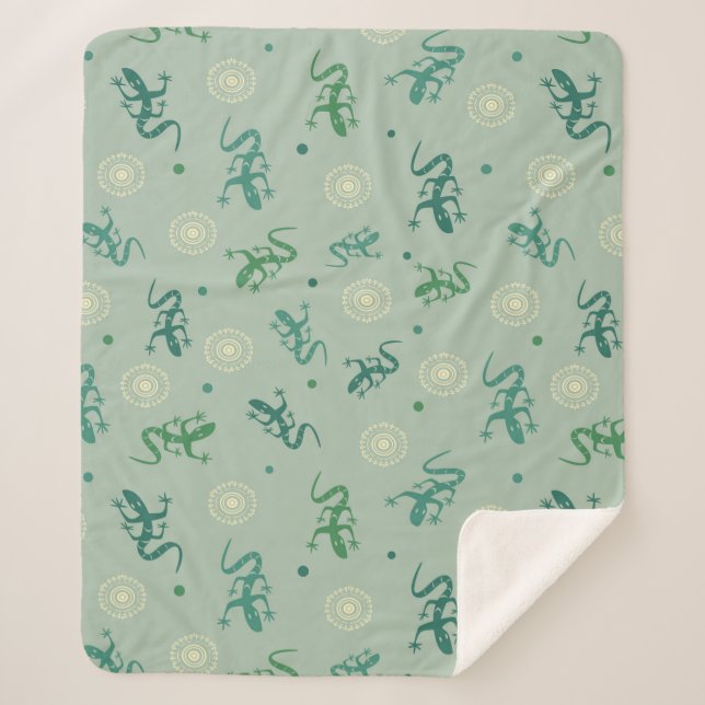 Lizard Sherpa Blanket (Front)