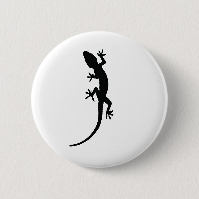 Lizard Silhouette 6 Cm Round Badge (Front)