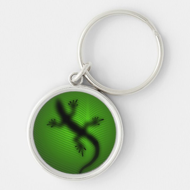 Lizard Silhouette Key Ring (Front)