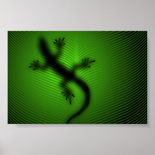 Lizard Silhouette Poster (Front)