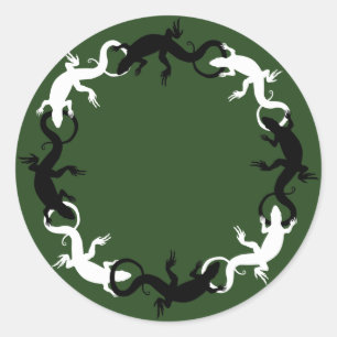 Lizard Stickers Cool Retro Reptile Art Stickers