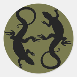 Lizard Stickers Cool Retro Reptile Art Stickers