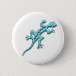Lizard-turquoise 6 Cm Round Badge
