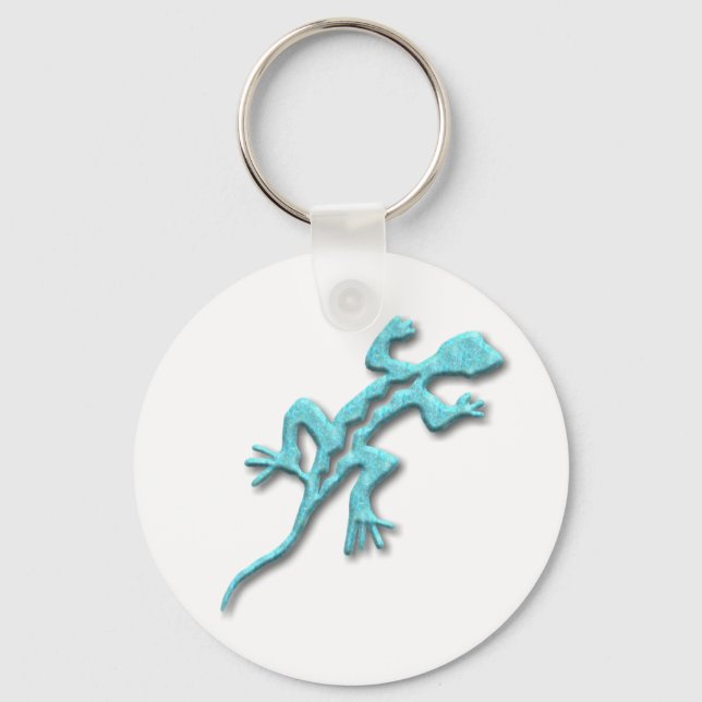 Lizard-turquoise Key Ring (Front)