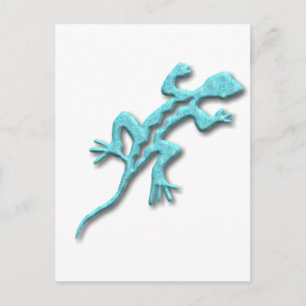 Lizard-turquoise Postcard