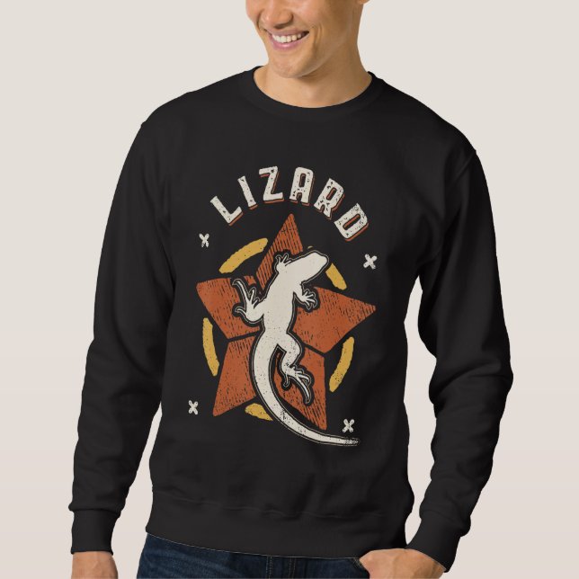 Lizard Vintage Retro Classic Animal Sweatshirt (Front)