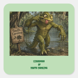 Lizardman of South Carolina Cryptid Sticker