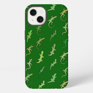 Lizards and Geckos, on pine green iPhone 13 Case