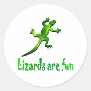 Lizards are Fun Classic Round Sticker