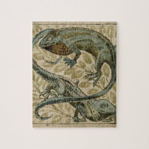 Lizards, design for a tile (w/c on paper) jigsaw puzzle