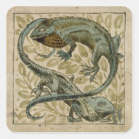 Lizards, design for a tile (w/c on paper)