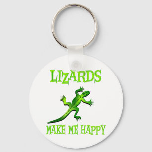 Lizards Make Me Happy Key Ring