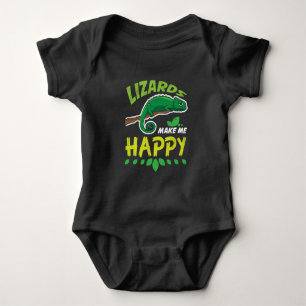 Lizards Make Me Happy Reptile Costume Gift Baby Bodysuit