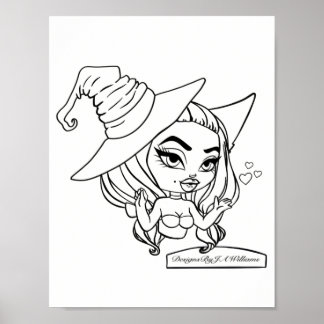 Lizbeth Colour Your Own Poster