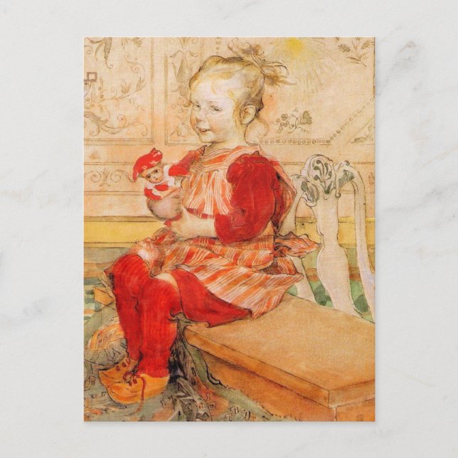 Lizbeth Holding a Doll Postcard (Front)