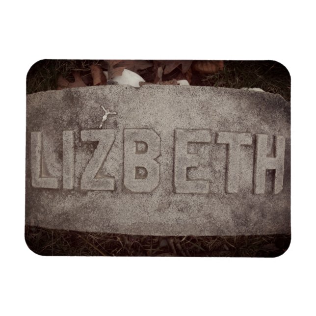 Lizzie Borden Grave Marker - Fall River, MA Magnet (Horizontal)