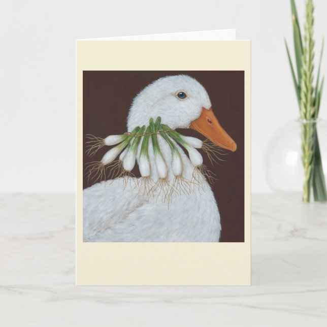Lizzie the Duck folded greeting card (Front)