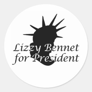 Lizzy Bennet for President Classic Round Sticker