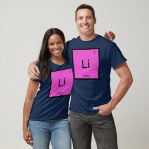 Lizzy Name Chemistry Element Periodic Table T-Shirt
