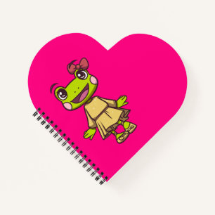 Lizzy the Frog Heart Notepad AdventureKids Notebook