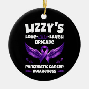 LIZZY'S Love-and-Laugh Brigade Pancreatic Awarenes Ceramic Tree Decoration